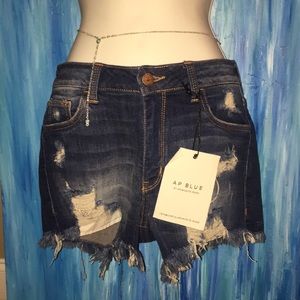 NEW - AP BLUE by Aphrodite Jeans - jean shorts